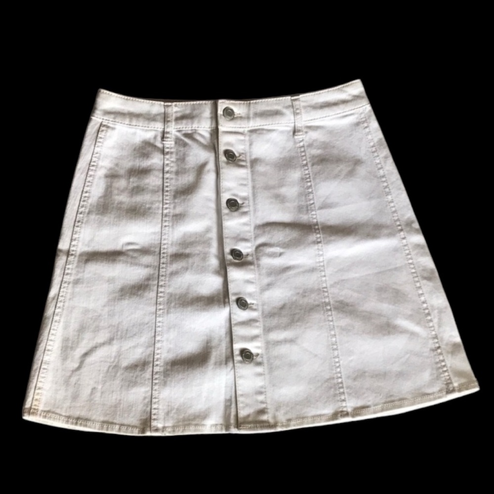 Mossimo White Denim Mini Skirt Y2K 6